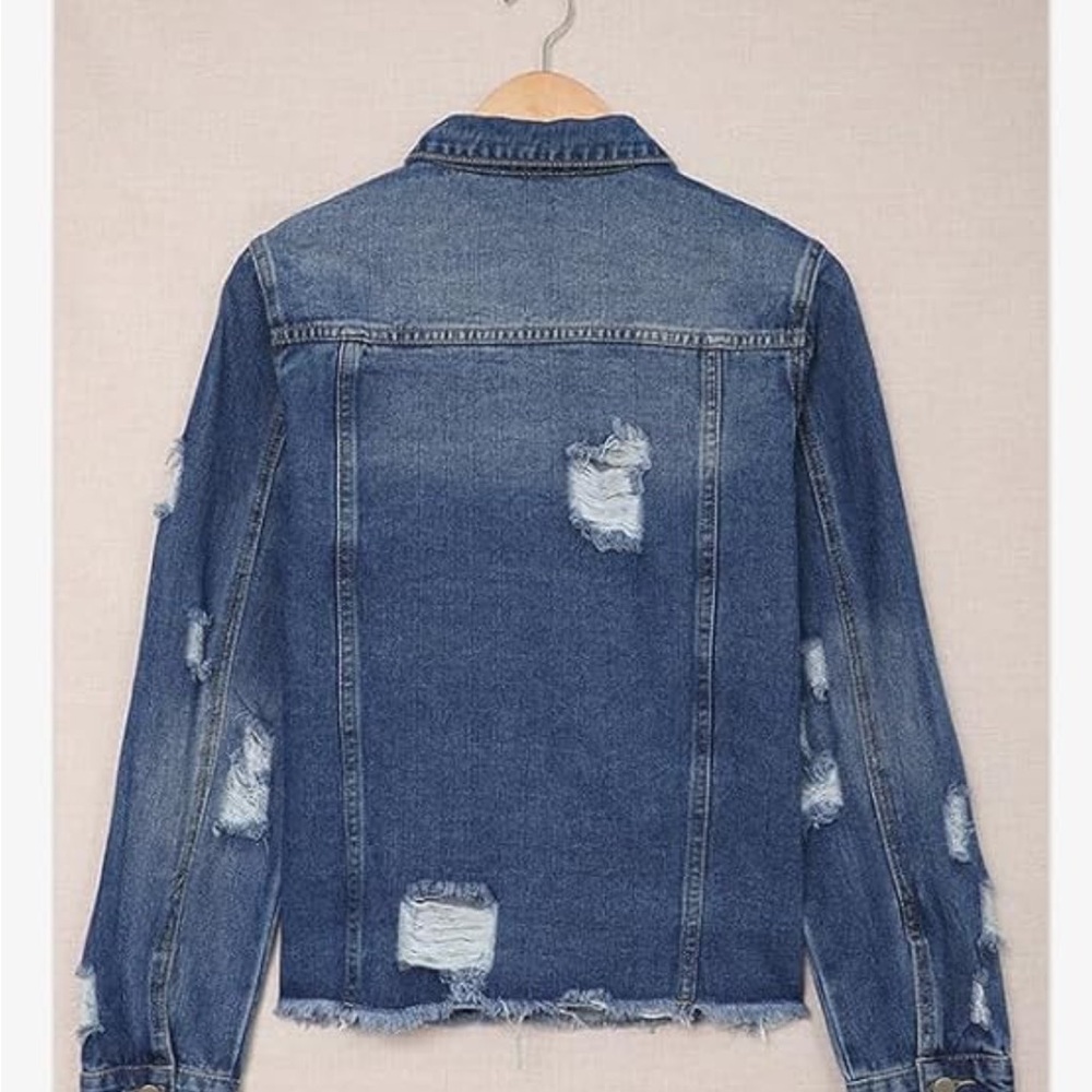 Denim Blue Women's Jean Jacket - Picture 3 of 3